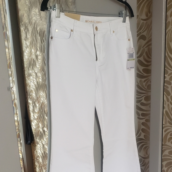 NWT Michael Kors White Flare Leg Jeans Sz4 - Picture 11 of 11